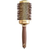 Olivia Garden Expert Blowout Shine – Gold & Braun - 55 - Runde, antistatische Keramikbürste für glänzende und frizzfreie Blowouts