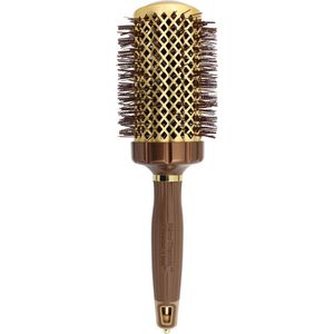Olivia Garden Expert Blowout Shine Wavy Bristles Gold and Brown 65