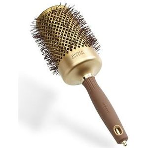 Olivia Garden - Expert Blowout Shine - Ronde Borstel - Goud en Bruin - Antistatisch Keramiek
