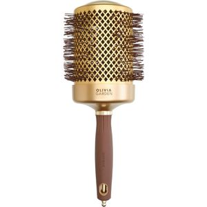 Olivia Garden - Expert Blowout Shine gouden en bruine haarborstel - 80