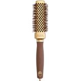 Olivia Garden Expert Blowout Borstel Straight Wavy Bristle Gold&Brown Brush Ø30mm