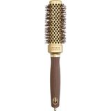 Olivia Garden Expert Blowout Borstel Straight Wavy Bristle Gold&Brown Brush Ø30mm