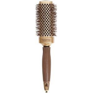 Olivia Garden Expert Blowout Borstel Straight Wavy Bristle Gold&Brown Brush Ø40mm