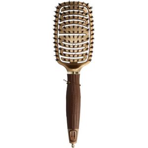 Olivia Garden Expert Care Borstel Flex Boar&Nylon Bristles Gold&Brown Brush Ø25mm