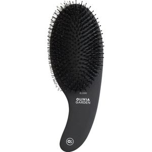 Olivia Garden Black Label CURVE Board&Nylon bristles Haarborstel met Wildezwein Borstelharen 1 st