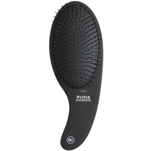 Olivia Garden Expert Care Curve Nylon Bristles Matt Black