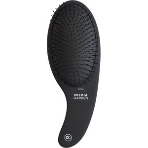 Olivia Garden - Black Label CURVE Haarborstel - Black - Nylon Borstelharen