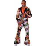 Disco Fantasy Kostuum - Multi - Bedrukte Texture - Colbert en Broek