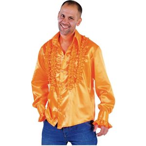 Magic By Freddy Verkleedblouse Rouches Heren Polyester Oranje Mt M