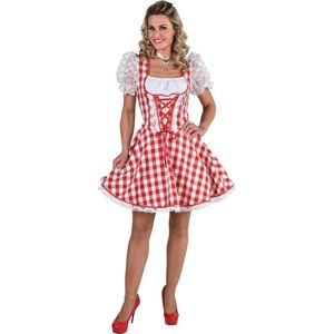 Sexy Dirndl Rosie rood/wit