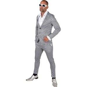 Magic By Freddy's - Jaren 50 Kostuum - Dizzy Disco Dans - Man - Zwart / Wit - XL - Carnavalskleding - Verkleedkleding