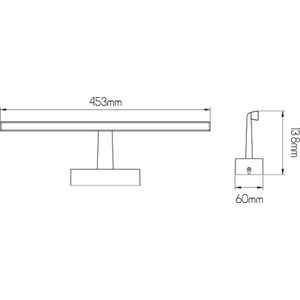 Fantasia Amur Led Badkamerverlichting 8Watt 450Lm 3000K Ip23 Wit