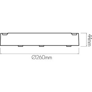 QIJO plafonnier rond zwart SMD LED 1550Lm 15W IP65