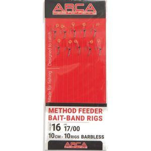 Arca Method Feeder Bait-Band Rig Barbless KO.7 (10pcs) Maat : Haak 14 - 0.17mm