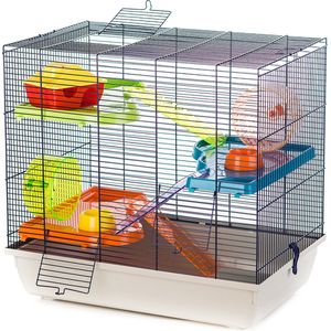 Duvo+ Hamsterkooi Teddy 2 Gigant - Grijs/Blauw - 58 x 36 x 55cm