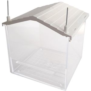 Duvo+ Badhuis chalet 10x10x12cm - wit - transparant