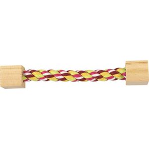 Duvo+ Knaagdier speeltouw met houten blokken