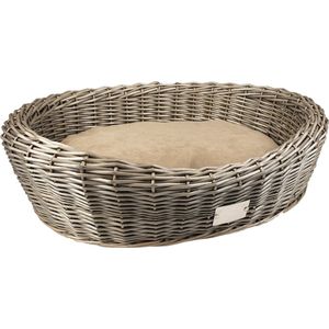 Duvoplus - Dierenkussen - Hond - Provence Rieten Mand Ovaal & Kussen 90x71x23cm - 1st