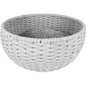 Duvo+ Kattenmand Oyster mand rond in katoentouw Grijs 45x45x23cm