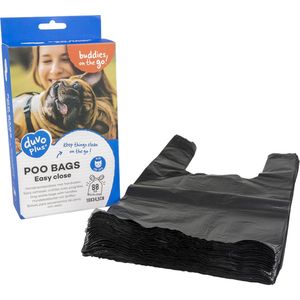 Duvoplus - Hondenpoepzakje - Hond - Poepzakjes Classic Easy Close 80st - 18x34,5cm Zwart - 80st