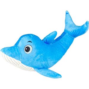 Duvoplus - Speelgoed Voor Dieren - Hond - Pluche Dolfijn Ocean 27x9x8cm Blauw/wit - 1st