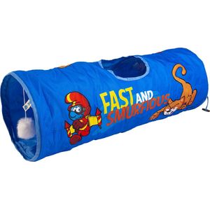 Smurfs Duvoplus - Speelgoed Voor Dieren - Kat - Jetpack Smurf Kattentunnel 72x25x25 Blauw - 1st