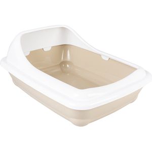 Duvoplus - Kattenbak - Kat - Kattentoilet Birba Met Rand L - 56x39x21,5cm Mocaccino - 1st