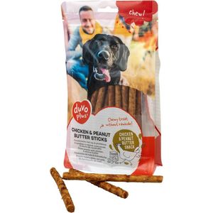 Duvo+ Chew! Kip en Pindakaas Sticks | hondensnacks Small 30 stuks