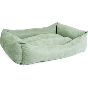 Duvoplus - Dierenkussen - Hond - Mand Rechthoekig Velvet S - 55x43x19cm Groen - 1st