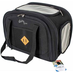 Lohofrnny Transport Bag for Cat Dog, Foldable Cat Transport Bag, Soft Mat and Breathable Mesh, Portable Cat Bag with Shoulder Strap and Soft Cushion