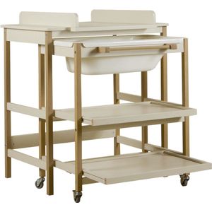 QUAX Verzorgingstafel met bad ""SMART"" clay/naturel