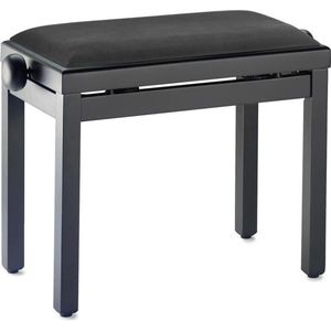Stagg PB39 BKM SVBK - Pianobank, zwart mat, zwarte fluwelen zitting - zwart (mat)