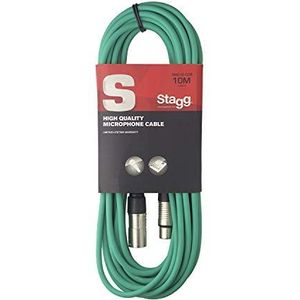 Stagg SMC10 CGR 10 m XLR naar XLR microfoonkabel - groen