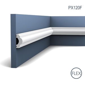 Wandleiste Zierleiste von Orac Decor PX120F axxent flexible Profilleiste Friesleiste Stuckprofil Wand Rahmen 2 Meter