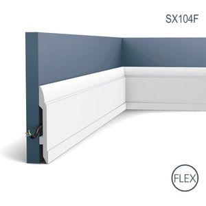 Plinte Orac Decor SX104F LUXXUS Sierlijst Lijstwerk modern design wit 2m
