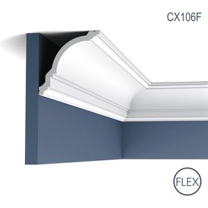 Kroonlijst Orac Decor CX106F AXXENT Lijstwerk Sierlijst tijdeloos klassieke stijl wit 2m