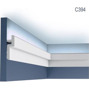Kroonlijst Orac Decor C394 MODERN STEPS plafondlijst voor indirecte verlichting lijstwerk modern design wit 2 m