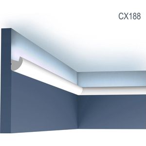 Kroonlijst Orac Decor CX188 AXXENT plafondlijst voor indirecte verlichting lijstwerk modern design wit 2 m