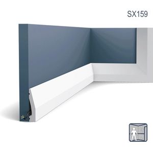 Plint Orac Decor SX159 AXXENT multifunctionele plint wandlijst sierlijst modern design wit 2 m
