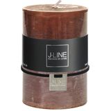J-Line cilinderkaars - bruin - medium - 48U - 6 stuks