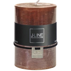 J-Line cilinderkaars - bruin - medium - 48U - 6 stuks