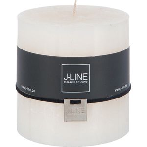 J-Line cilinderkaars - vanille - 80u - 6 stuks
