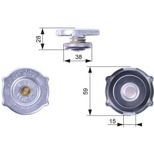 GATES Afsluitdop, radiateur CHEVROLET,JEEP,CHRYSLER RC135 52079880AA,J5358177,J5900584 3781830,4677493AA