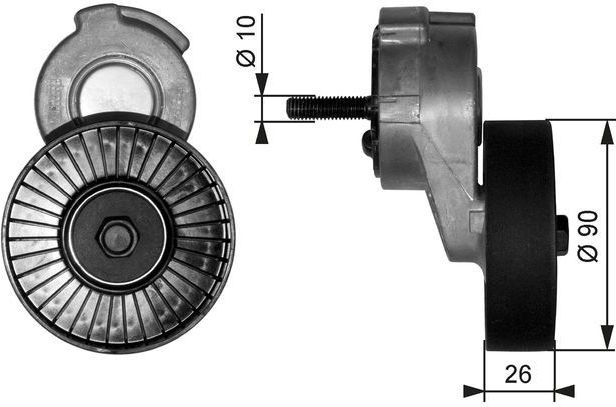 GATES Spanrol CHRYSLER,DODGE,PLYMOUTH T38113 04612894AB,K04612894AB,K04612894AC Spanrol, Poly V-riem 4612894AB,4612894AC,04483214,04612894,04612894AC