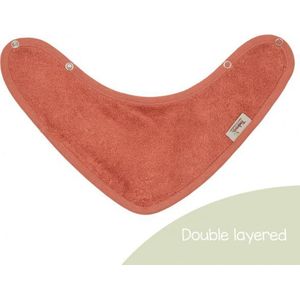 Timboo Bandana Slab Bamboe Kwijlsjaaltje Dubbele Laag | Apricot Blush