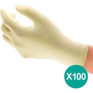 MICROFLEX® 63-864 - Latex Wegwerp Handschoenen, Poedervrij, S, Wit, 100 stuks