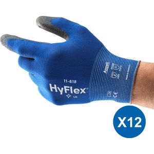 HyFlex® 11-618 - Werkhandschoen, DIY, Tuin, XL, Blauw, 12 paar