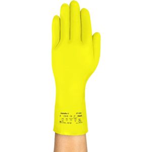 AlphaTec® 37-320 - Huishouden, Chemische beschermende handschoenen, Nitril, Latexvrij, S, Geel, 12 paar