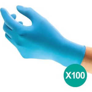 MICROFLEX® 92-134 - Nitril Wegwerp Handschoenen, Latexvrij, Poedervrij, XL, Blauw, 100 stuks (0.07-0.11mm)