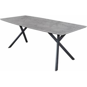 Duverger - Cosy - Eettafel 160 - ovaal - betonlook - grijs - 160x90x76cm
